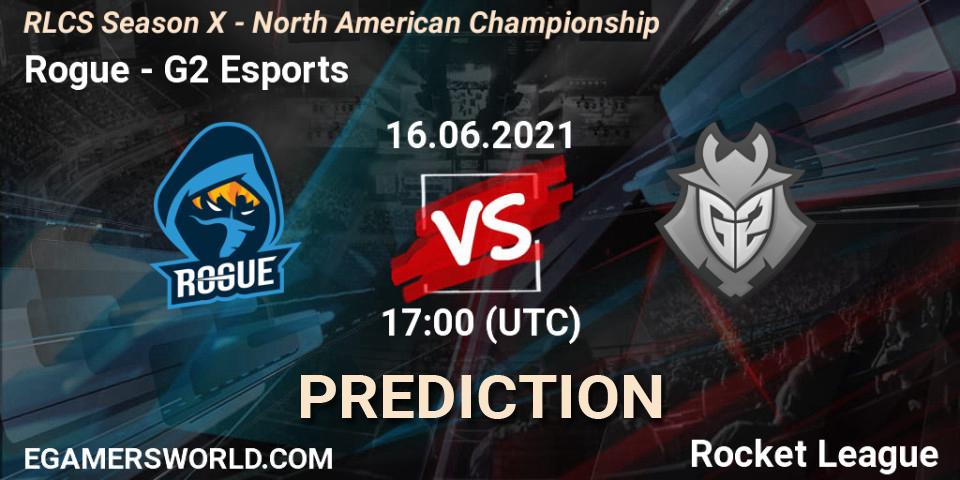 Rogue - G2 Esports: прогноз. 16.06.21, Rocket League, RLCS Season X - North American Championship