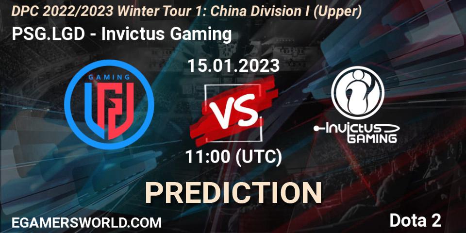 PSG.LGD - Invictus Gaming: прогноз. 15.01.23, Dota 2, DPC 2022/2023 Winter Tour 1: CN Division I (Upper)