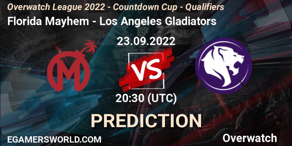 Florida Mayhem - Los Angeles Gladiators: прогноз. 23.09.22, Overwatch, Overwatch League 2022 - Countdown Cup - Qualifiers