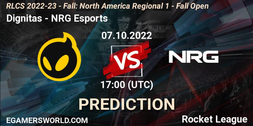 Dignitas - NRG Esports: прогноз. 07.10.22, Rocket League, RLCS 2022-23 - Fall: North America Regional 1 - Fall Open