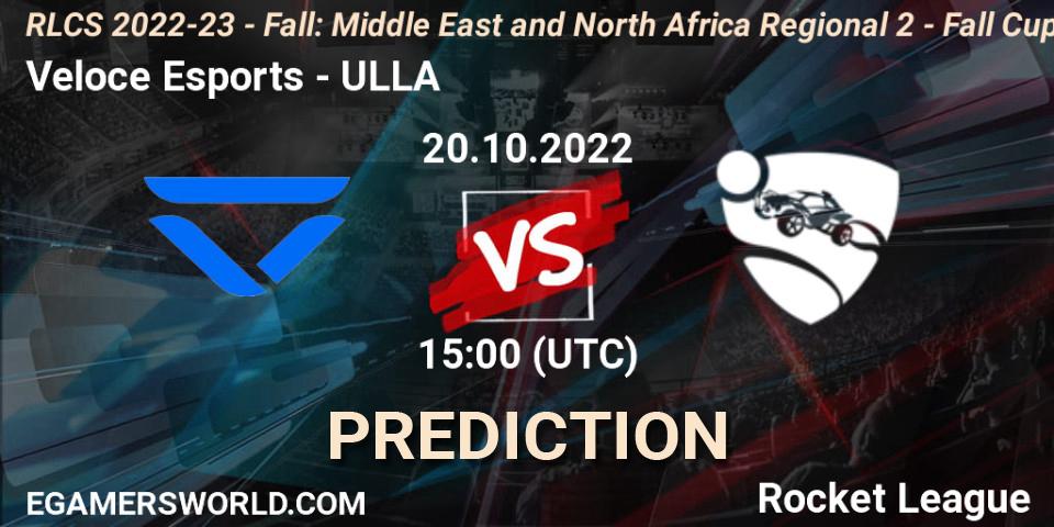 Veloce Esports - ULLA: прогноз. 20.10.22, Rocket League, RLCS 2022-23 - Fall: Middle East and North Africa Regional 2 - Fall Cup