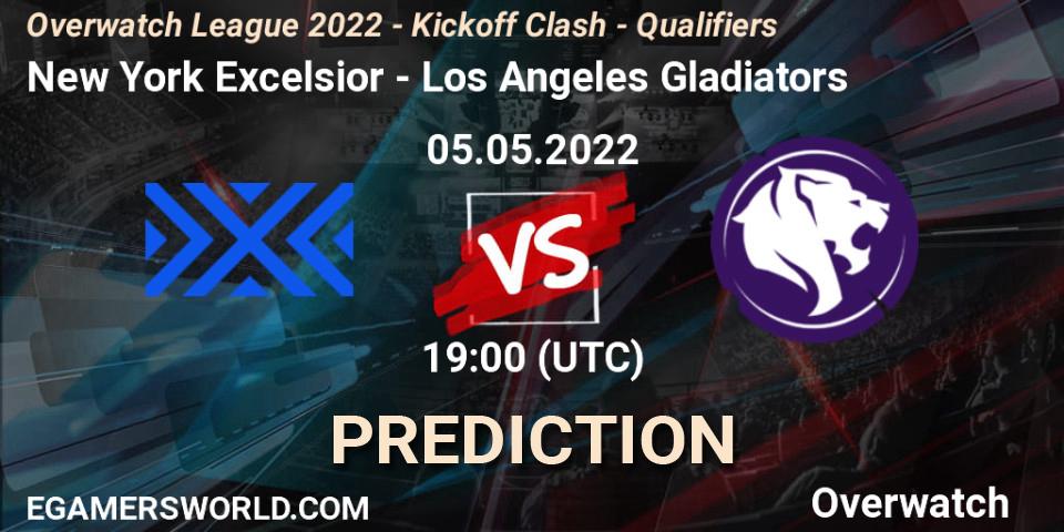New York Excelsior - Los Angeles Gladiators: прогноз. 05.05.22, Overwatch, Overwatch League 2022 - Kickoff Clash - Qualifiers