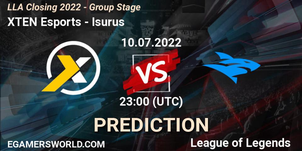 XTEN Esports - Isurus: прогноз. 10.07.22, LoL, LLA Closing 2022 - Group Stage