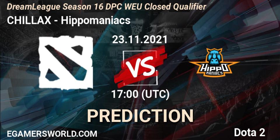 CHILLAX - Hippomaniacs: прогноз. 23.11.21, Dota 2, DPC 2022 Season 1: Euro - Closed Qualifier (DreamLeague Season 16)