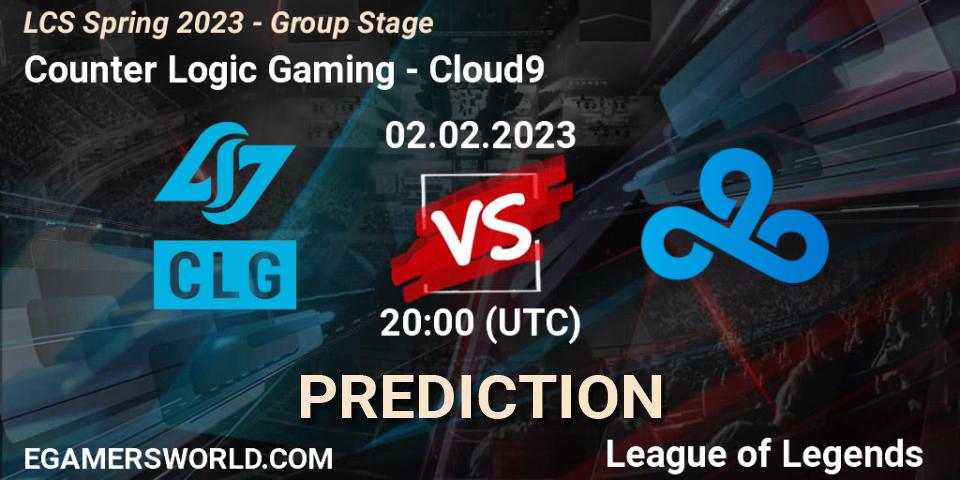 Counter Logic Gaming - Cloud9: прогноз. 02.02.23, LoL, LCS Spring 2023 - Group Stage