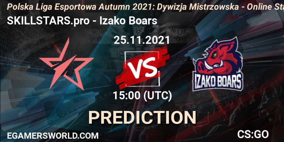 SKILLSTARS.pro - Izako Boars: прогноз. 25.11.21, CS2 (CS:GO), Polska Liga Esportowa Autumn 2021: Dywizja Mistrzowska - Online Stage