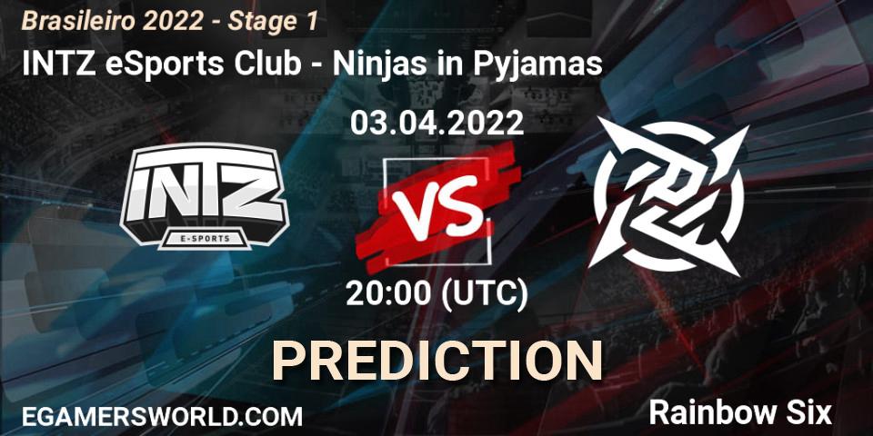 INTZ eSports Club - Ninjas in Pyjamas: прогноз. 03.04.22, Rainbow Six, Brasileirão 2022 - Stage 1