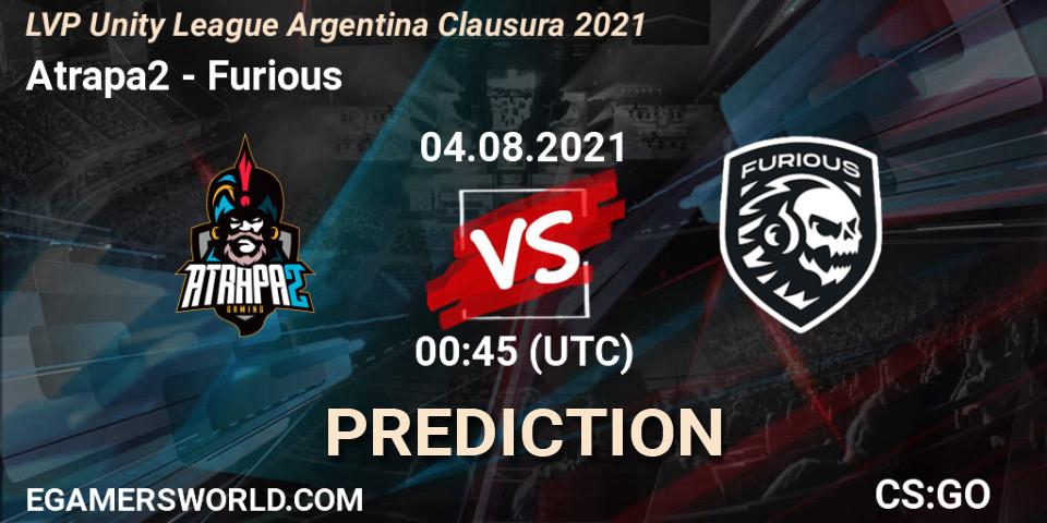 Atrapa2 - Furious: прогноз. 04.08.21, CS2 (CS:GO), LVP Unity League Argentina Clausura 2021