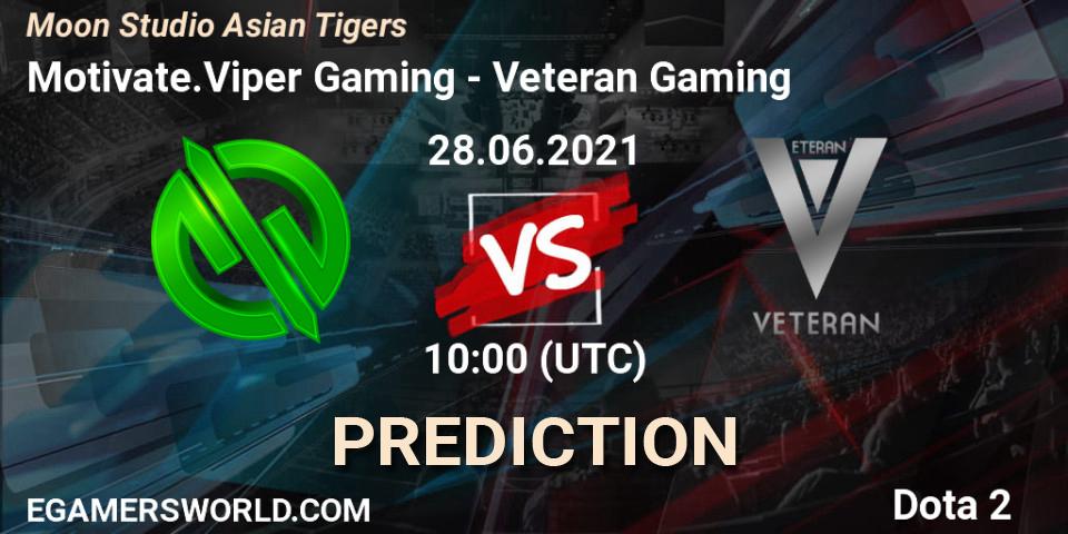 Motivate.Viper Gaming - Veteran Gaming: прогноз. 28.06.21, Dota 2, Moon Studio Asian Tigers