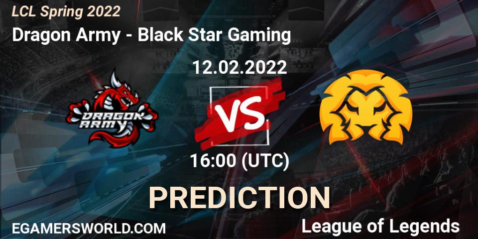Dragon Army - Black Star Gaming: прогноз. 12.02.22, LoL, LCL Spring 2022