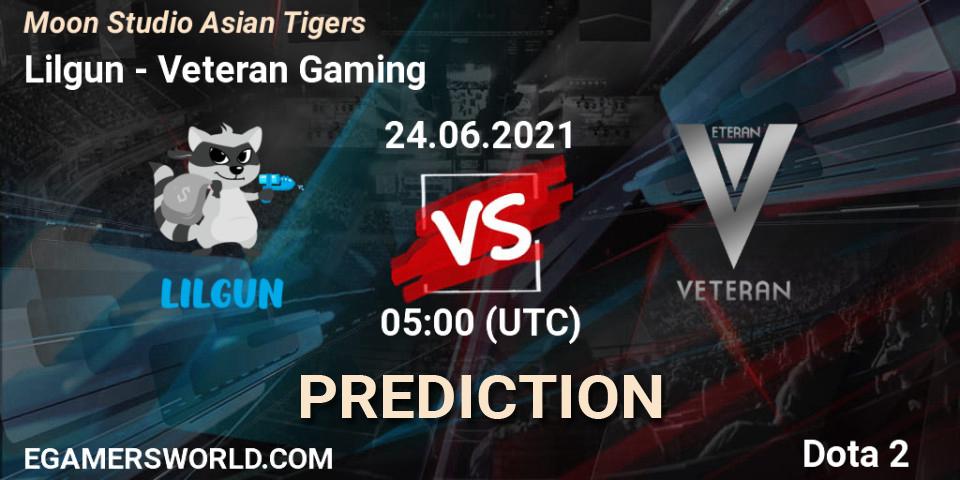 Lilgun - Veteran Gaming: прогноз. 24.06.21, Dota 2, Moon Studio Asian Tigers