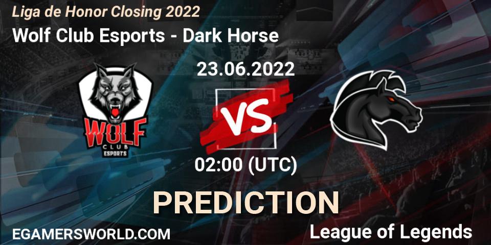 Wolf Club Esports - Dark Horse: прогноз. 23.06.22, LoL, Liga de Honor Closing 2022