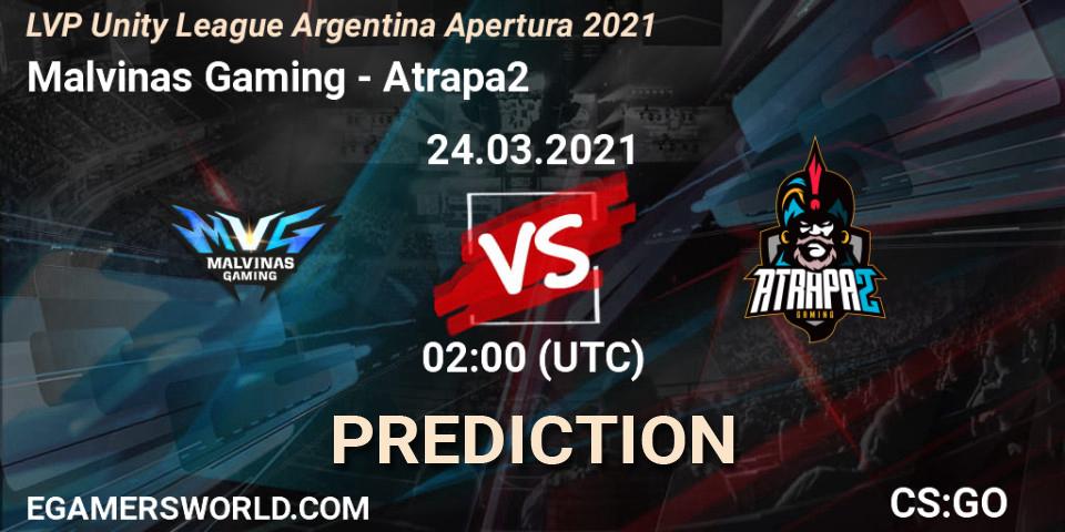 Malvinas Gaming - Atrapa2: прогноз. 24.03.21, CS2 (CS:GO), LVP Unity League Argentina Apertura 2021