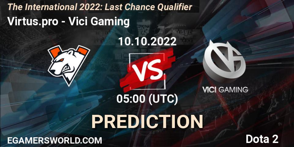 Virtus.pro - Vici Gaming: прогноз. 10.10.22, Dota 2, The International 2022: Last Chance Qualifier