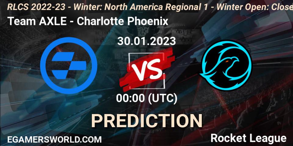 Team AXLE - Charlotte Phoenix: прогноз. 30.01.23, Rocket League, RLCS 2022-23 - Winter: North America Regional 1 - Winter Open: Closed Qualifier