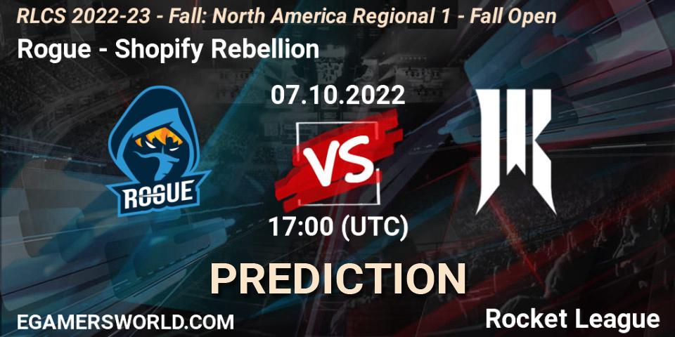 Rogue - Shopify Rebellion: прогноз. 07.10.22, Rocket League, RLCS 2022-23 - Fall: North America Regional 1 - Fall Open