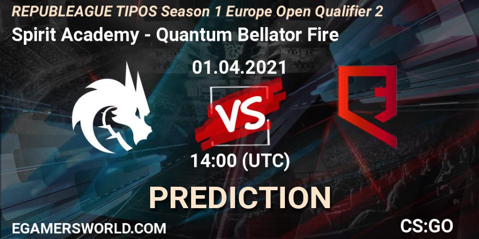Spirit Academy - Quantum Bellator Fire: прогноз. 01.04.21, CS2 (CS:GO), REPUBLEAGUE TIPOS Season 1 Europe Open Qualifier 2
