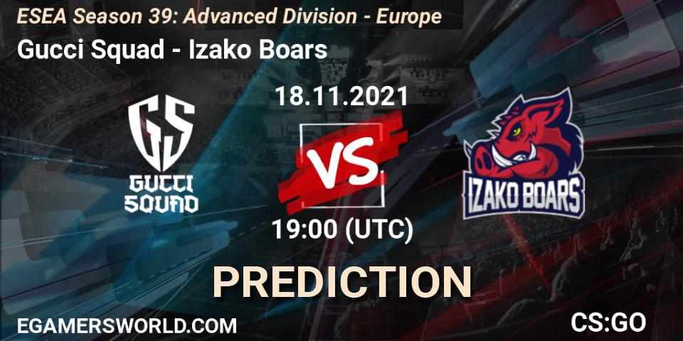 Gucci Squad - Izako Boars: прогноз. 18.11.21, CS2 (CS:GO), ESEA Season 39: Advanced Division - Europe