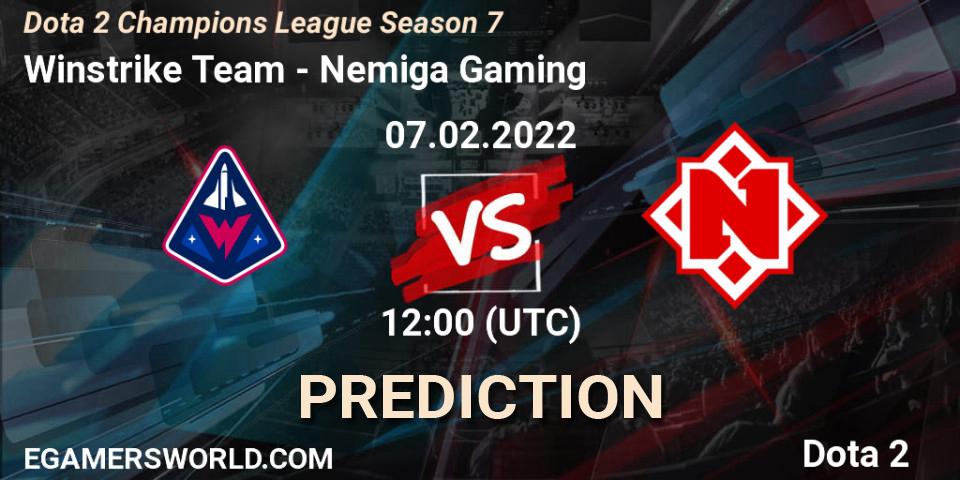Winstrike Team - Nemiga Gaming: прогноз. 07.02.22, Dota 2, Dota 2 Champions League 2022 Season 7