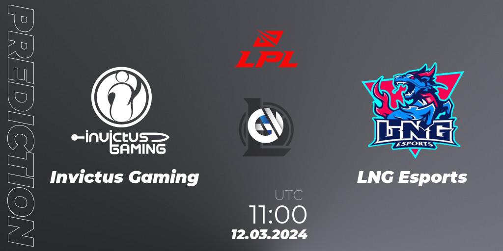 Invictus Gaming - LNG Esports: прогноз. 12.03.24, LoL, LPL Spring 2024 - Group Stage