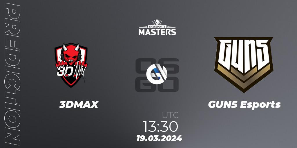 3DMAX - GUN5 Esports: прогноз. 19.03.24, CS2 (CS:GO), Skyesports Masters 2024: European Qualifier
