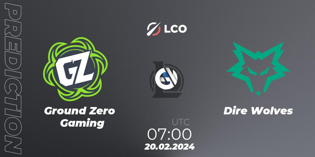 Ground Zero Gaming - Dire Wolves: прогноз. 20.02.24, LoL, LCO Split 1 2024 - Group Stage