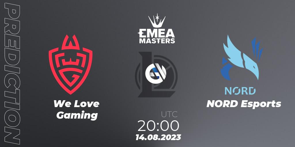 We Love Gaming - NORD Esports: прогноз. 14.08.23, LoL, EMEA Masters Summer 2023