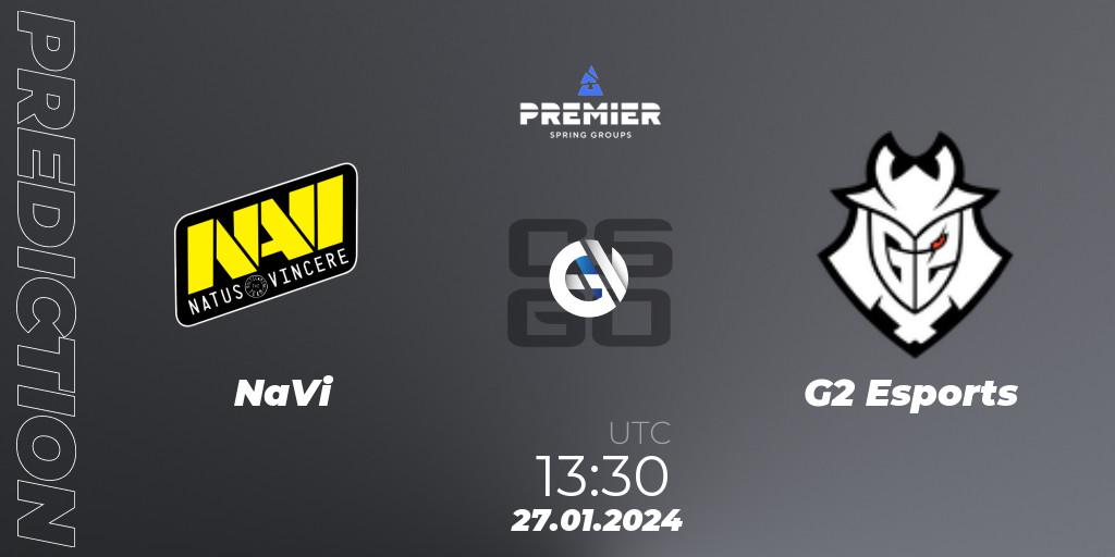 NaVi - G2 Esports: прогноз. 27.01.24, CS2 (CS:GO), BLAST Premier: Spring Groups 2024