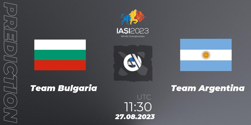 Team Bulgaria - Team Argentina: прогноз. 27.08.23, Dota 2, IESF World Championship 2023