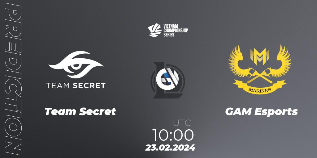 Team Secret - GAM Esports: прогноз. 23.02.24, LoL, VCS Dawn 2024 - Group Stage
