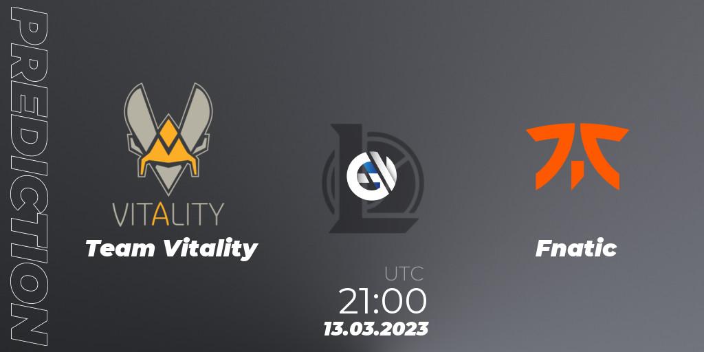 Team Vitality - Fnatic: прогноз. 13.03.23, LoL, LEC Spring 2023 - Regular Season