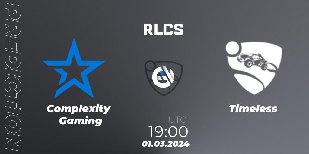 Complexity Gaming - Timeless: прогноз. 01.03.24, Rocket League, RLCS 2024 - Major 1: SAM Open Qualifier 3