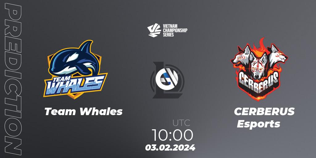 Team Whales - CERBERUS Esports: прогноз. 03.02.24, LoL, VCS Dawn 2024 - Group Stage