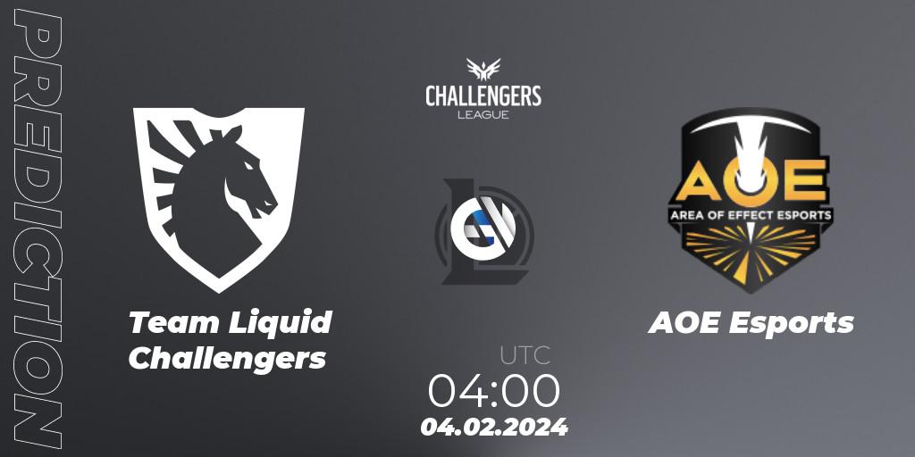Team Liquid Challengers - AOE Esports: прогноз. 04.02.24, LoL, NACL 2024 Spring - Group Stage