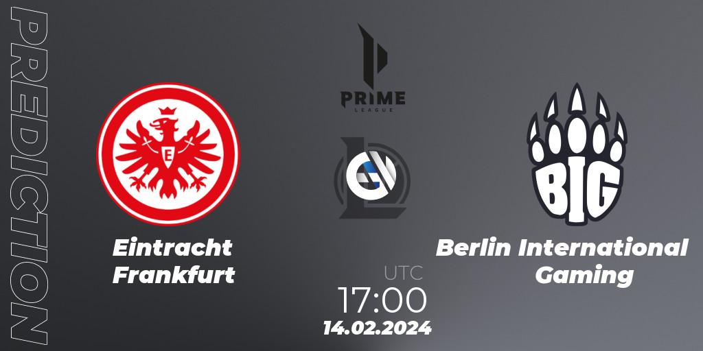 Eintracht Frankfurt - Berlin International Gaming: прогноз. 14.02.24, LoL, Prime League Spring 2024 - Group Stage