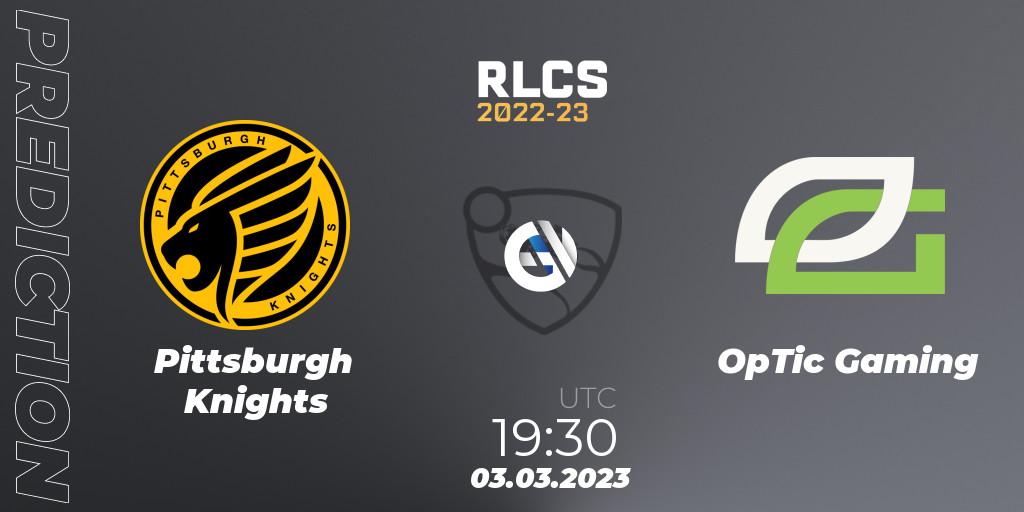 Pittsburgh Knights - OpTic Gaming: прогноз. 03.03.23, Rocket League, RLCS 2022-23 - Winter: North America Regional 3 - Winter Invitational