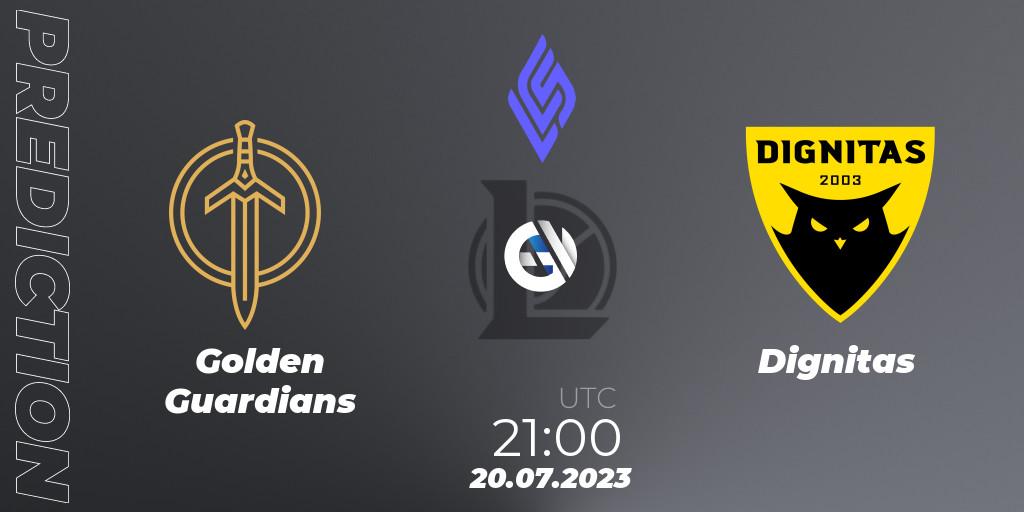 Golden Guardians - Dignitas: прогноз. 21.07.23, LoL, LCS Summer 2023 - Group Stage