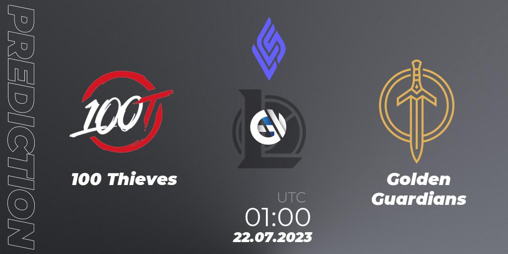 100 Thieves - Golden Guardians: прогноз. 22.07.23, LoL, LCS Summer 2023 - Group Stage