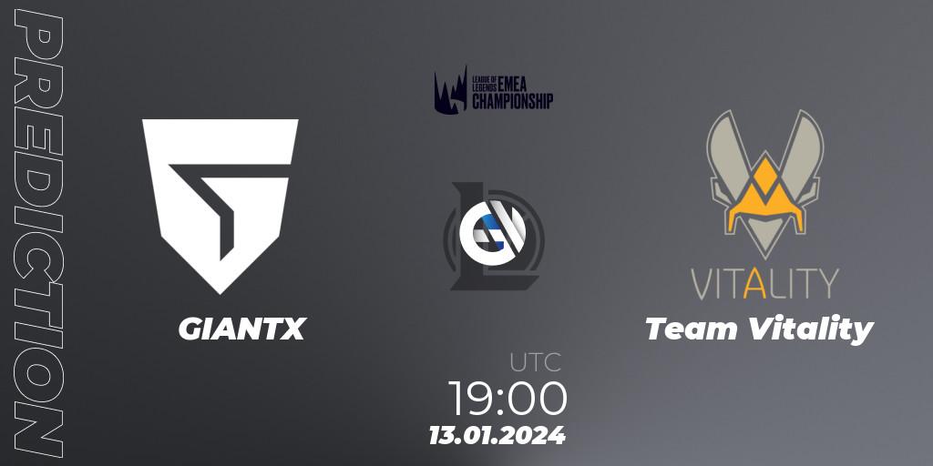 GIANTX - Team Vitality: прогноз. 13.01.24, LoL, LEC Winter 2024 - Regular Season