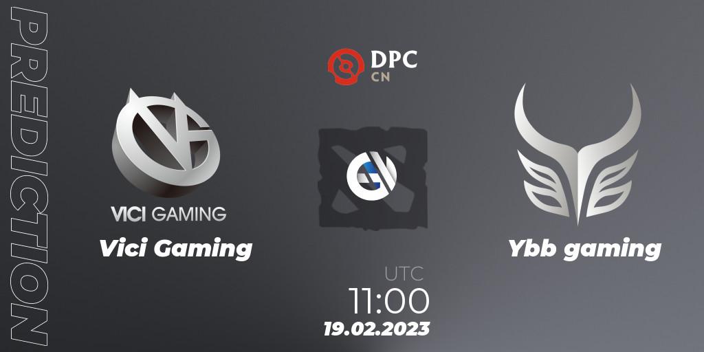 Vici Gaming - Ybb gaming: прогноз. 19.02.23, Dota 2, DPC 2022/2023 Winter Tour 1: CN Division II (Lower)
