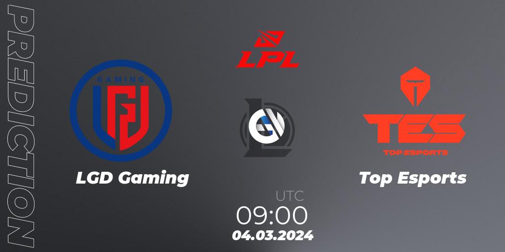 LGD Gaming - Top Esports: прогноз. 04.03.24, LoL, LPL Spring 2024 - Group Stage
