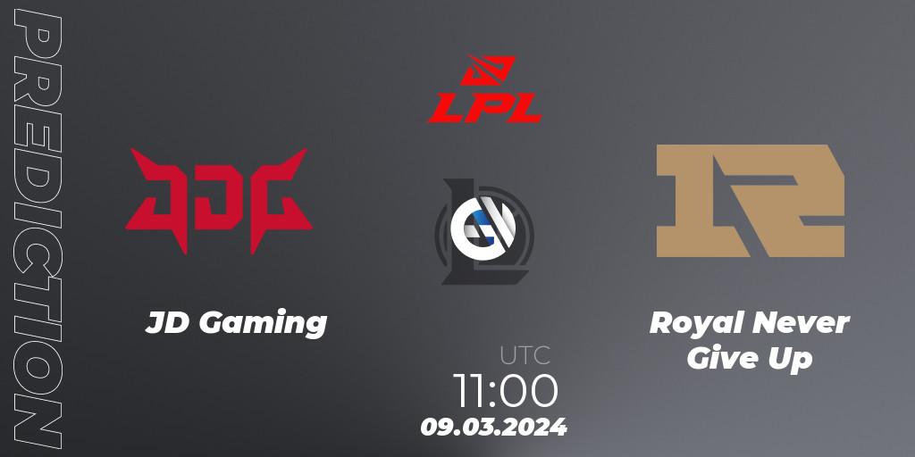 JD Gaming - Royal Never Give Up: прогноз. 09.03.24, LoL, LPL Spring 2024 - Group Stage