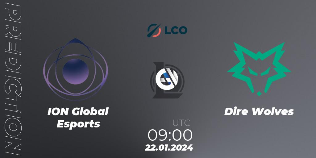 ION Global Esports - Dire Wolves: прогноз. 22.01.24, LoL, LCO Split 1 2024 - Group Stage