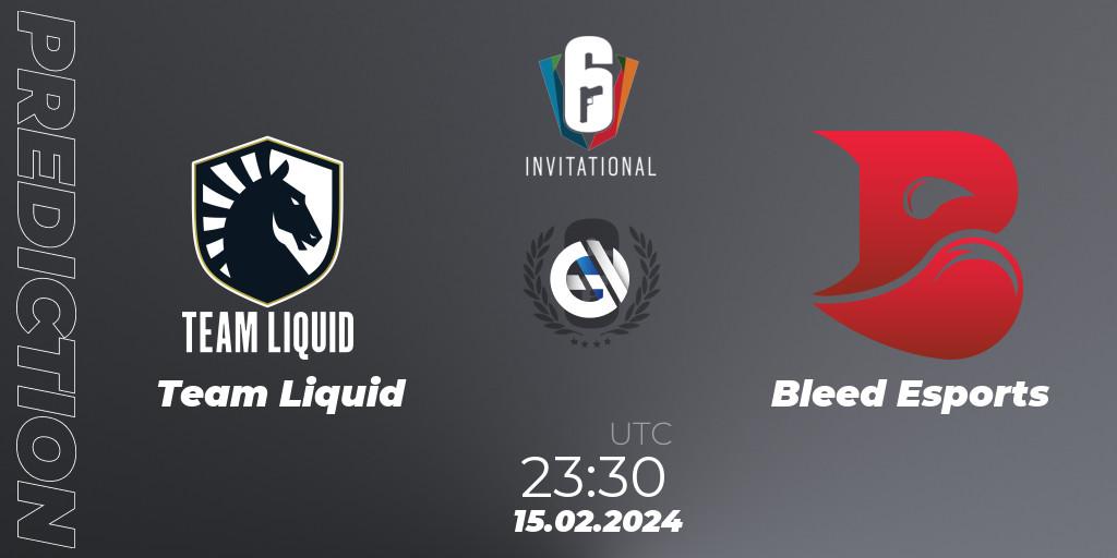 Team Liquid - Bleed Esports: прогноз. 15.02.24, Rainbow Six, Six Invitational 2024 - Group Stage