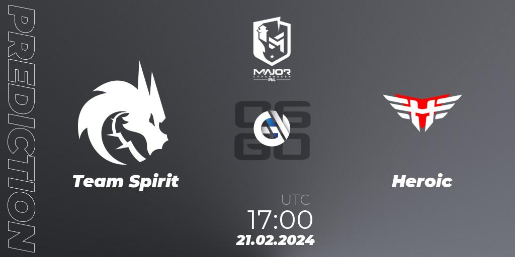 Team Spirit - Heroic: прогноз. 21.02.24, CS2 (CS:GO), PGL CS2 Major Copenhagen 2024: European RMR B