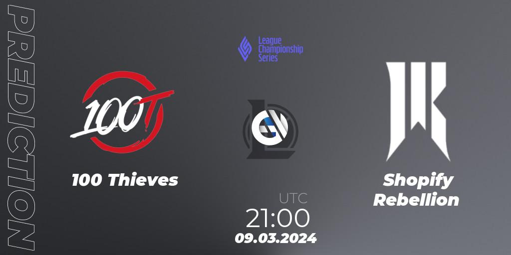 100 Thieves - Shopify Rebellion: прогноз. 10.03.24, LoL, LCS Spring 2024 - Group Stage