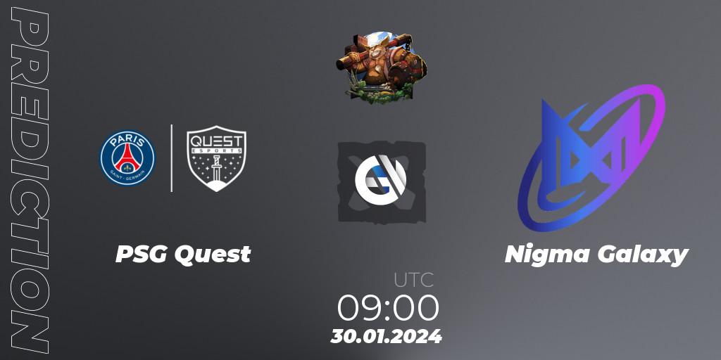 PSG Quest - Nigma Galaxy: прогноз. 30.01.24, Dota 2, ESL One Birmingham 2024: MENA Closed Qualifier