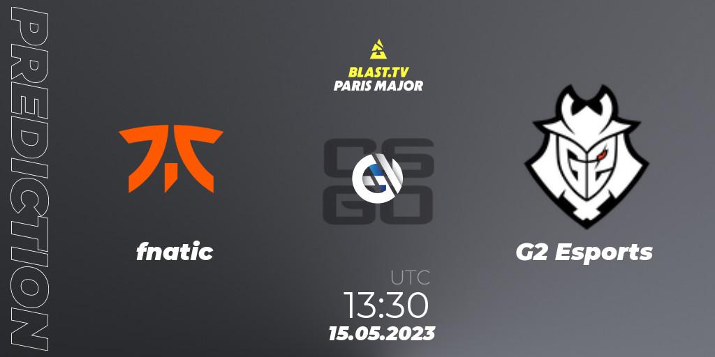 fnatic - G2 Esports: прогноз. 15.05.23, CS2 (CS:GO), BLAST Paris Major 2023