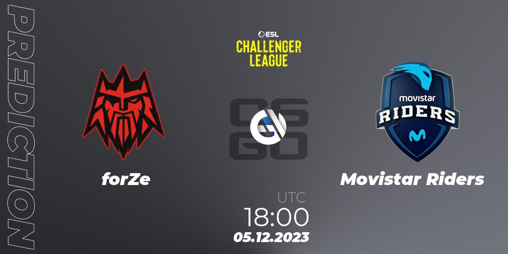 forZe - Movistar Riders: прогноз. 05.12.23, CS2 (CS:GO), ESL Challenger League Season 46: Europe