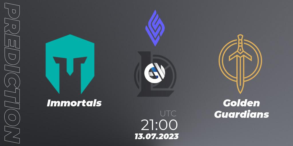 Immortals - Golden Guardians: прогноз. 14.07.23, LoL, LCS Summer 2023 - Group Stage